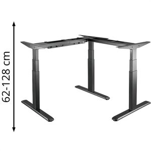 Schreibtischgestell LogiLink EO0016, schwarz, 3 Memoryspeicher