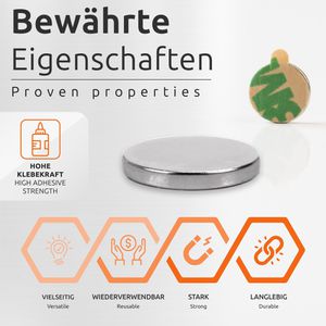 Produktbild für Magnete ECENCE silber, Neodym Magnet