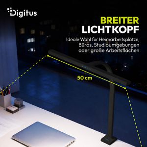 Produktbild für Schreibtischlampe Digitus DA-90490, schwarz, LED, dimmbar