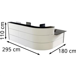 Produktbild für Empfangstheke Kerkmann Cento 9, 3859, weiß / anthrazit