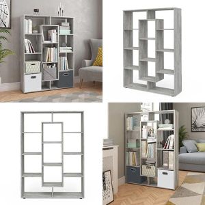 Produktbild für Bücherregal Vicco 80402, grau