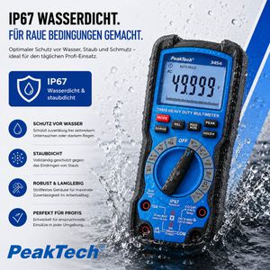 Produktbild für Multimeter PeakTech P 3454, digital, TRMS