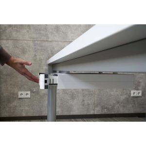 Produktbild für Unterbau-Schublade Hammerbacher UCBS/W, weiß, aus Metall
