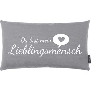 Sofakissen Magma-Heimtex Lieblingsmensch, grau