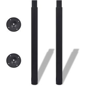 Produktbild für Tischbein vidaXL 3051488, schwarz aus Metall