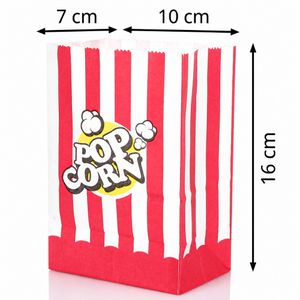 Produktbild für Popcorn-Tüten FunX FX-06208 rot/weiß