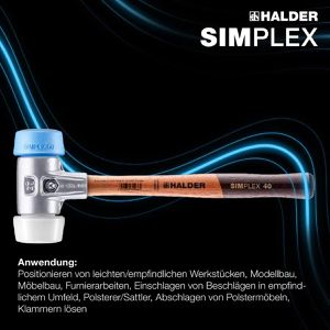 Produktbild für Schonhammer HALDER SIMPLEX, 3117.051, Kopf-Ø 50mm