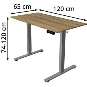 Produktbild für Schreibtisch Kerkmann Move small office, asteiche / silber