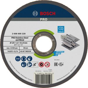 Trennscheibe Bosch PRO Stainless Steel and Metal, 22,23 mm