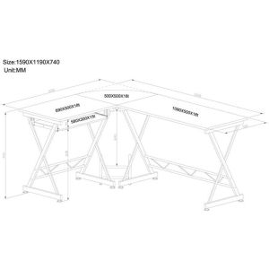 Produktbild für Schreibtisch Böttcher-AG CT-3802, schwarz / silber