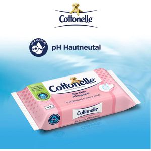 Produktbild für Feuchtes-Toilettenpapier Cottonelle Sensitiv Pflegend