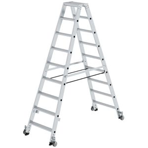 Produktbild für Stehleiter MUNK 41218, nivello-Leiterfüße, beidseitig begehbar