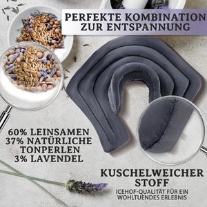 Produktbild für Wärmekissen ICEHOF Nackenkissen M, 42 x 35 cm, mit Leinsamen