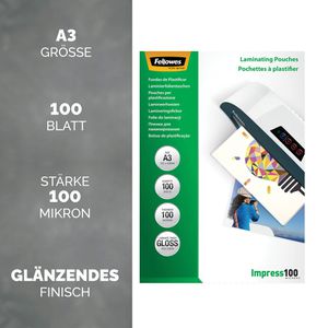 Produktbild für Laminierfolien Fellowes 53512, DIN A3