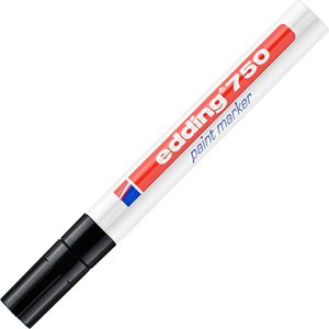 Produktbild für Lackmarker Edding 750, wasserfest &amp; permanent, schwarz