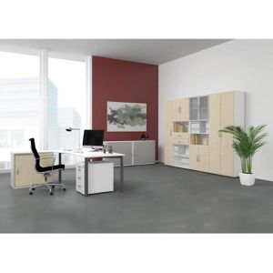 Produktbild für Kleiderschrank Geramöbel Flex, ahorn / lichtgrau