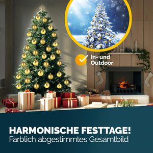 Produktbild für Weihnachtskugeln Deuba 102108, gold