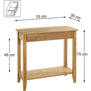 Produktbild für Konsolentisch Haku-Möbel 54354, eiche