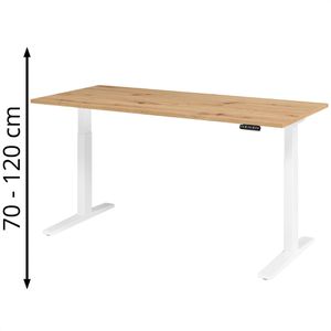 Schreibtisch Hammerbacher XMKA 19, asteiche / weiß