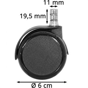 Produktbild für Stuhlrollen SITWELL-STEIFENSAND 1003, 5 Stück