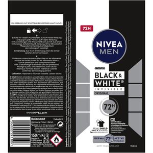 Produktbild für Antitranspirant Nivea Men Black &amp; White Invisible Original