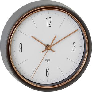 Produktbild für Wanduhr TFA 60.3547.10, Metall, analog, Funkuhr