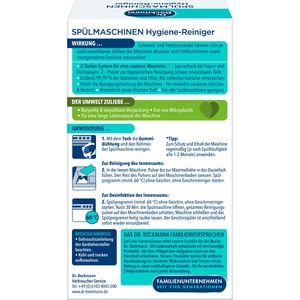 Produktbild für Spülmaschinenreiniger Dr.Beckmann Hygiene-Reiniger, Pulver