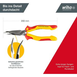 Produktbild für Flachrundzange Wiha 27425, Professional electric