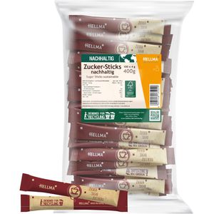 Zuckersticks Hellma nachhaltig, weißer Zucker