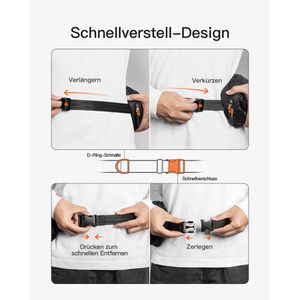 Produktbild für Bauchtasche Inateck Sling Bag X-Mini, aus Polyester, schwarz
