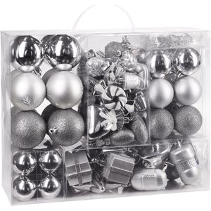 Weihnachtskugeln BRUBAKER 807702, silber