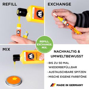 Produktbild für Nachfülltusche Molotow One4All Acrylic, schwarz