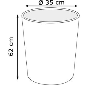 Produktbild für Übertopf Prosperplast Sand Slim, weiß, Ø 35 x 62 cm