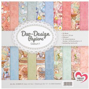 Produktbild für Motivpapier Ideen-mit-Herz Duo-Design-Papiere, 25 x 25 cm