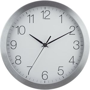 Wanduhr Eurotime 59740-07, Aluminium, analog, Funkuhr