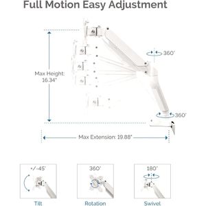 Produktbild für Monitorhalterung Fellowes Platinum, VESA 75x75 &amp; 100x100 mm
