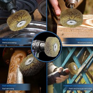 Produktbild für Drahtbürste S&amp;R 135.080.035, gewellt, Holz-Struktur-Bürste