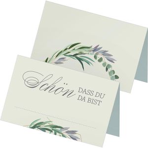 Produktbild für Tischkarten itenga 33105529, Eukalyptus, weiß