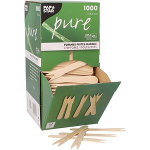 Produktbild für Einwegbesteck Papstar pure 84842, aus Birkenholz