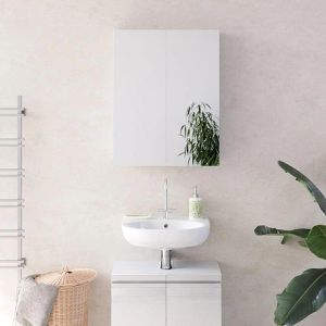 Produktbild für Spiegelschrank Vicco Fredd, weiß hochglanz
