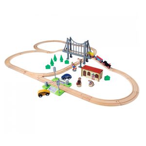 Produktbild für Spielzeugeisenbahn Eichhorn Bahnset mit Brücke
