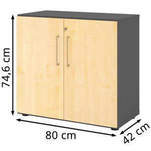 Produktbild für Aktenschrank Hammerbacher Serie 9 Advanced, aus Holz