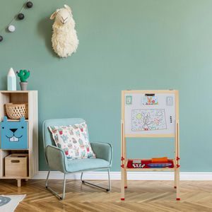 Produktbild für Kreidetafel Relaxdays mit Whiteboard, grün/weiß, magnetisch