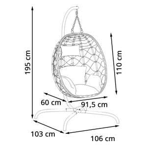 Produktbild für Hängesessel vidaXL 360045, bis 150 kg, Outdoor