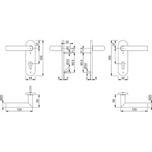 Produktbild für Drückergarnitur Hoppe-AG 3289495 Amsterdam