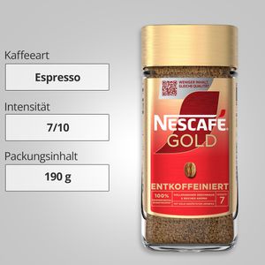Produktbild für Kaffee Nescafe Gold, entkoffeiniert
