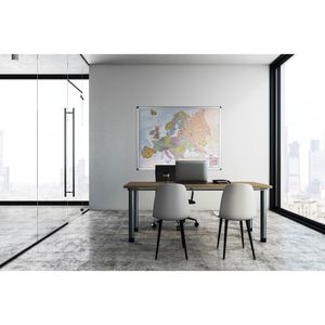 Produktbild für Europakarte Bi-Office MAP0100402, mit Aluminiumrahmen