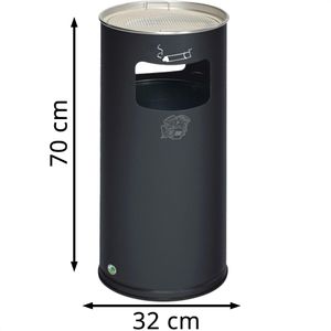 Produktbild für Aschenbecher VAR H70K, 3052, anthrazit, für Outdoor