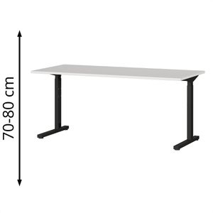 Produktbild für Schreibtisch Germania Profi 3.0, 4252-581, lichtgrau / schwarz