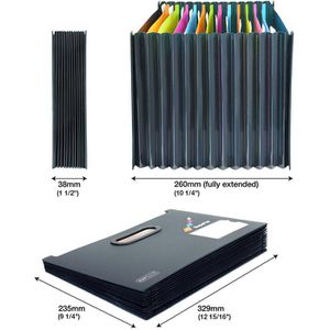 Produktbild für Fächermappe RAPESCO SupaFile 1489, A4, schwarz